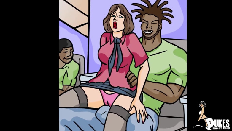 Dukes Hardcore Honeys: Flight attendant black Bred on a plane