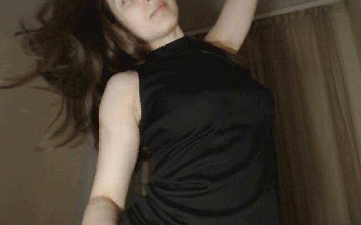 My Clear Sky: Milking her tits through black dress