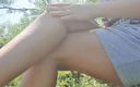 TheloveStory: Hot legs outdoors babe does not say no and touching...