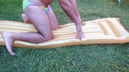 Inflatable Lovers: Tapis d'air de la piscine