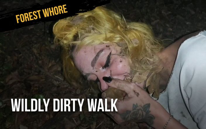 Forest whore: Wildly dirty walk (humiliation, piss, spit, public, dirty, trash)