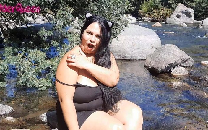 Riderqueen BBW Step Mom Latina Ebony: A Getaway to the River to Masturbate with My Magical...