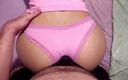 College couple: Assjob doggystyle dry humping cum in underwear