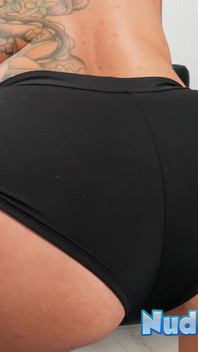 Busty London Rose stretches yoga and squirts while fingering