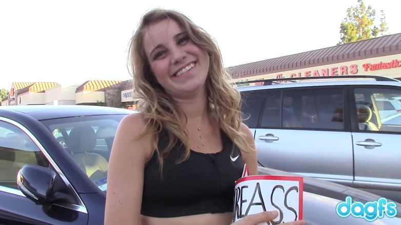 Dagfs: Innocent sign spinner Kinsley Eden gets rewarded to make her...