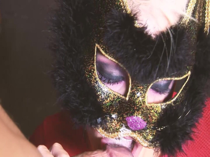 DARVASEX: Naughty Kittens Scene-1 Busty Blonde Wearing a Cat Mask Fucking...