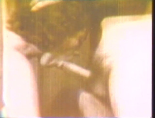 Vintage megastore: Oldfashion skinny brunette masturbates and suck a big dick