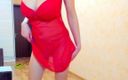 Myla Angel: Myla_angel Shows Hot Striptease in Red Dress and Sportwear!