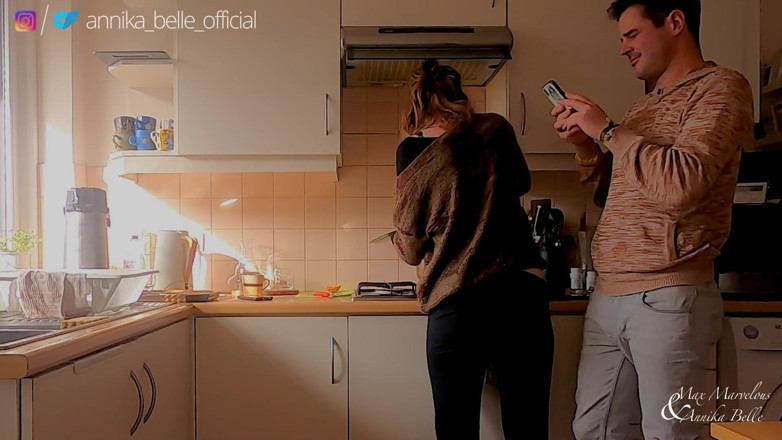 Max and Annika: Kitchen Make Out with Stepsister, Kissing &amp; Fingering - Sensual Teasing Moments
