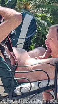 Stepdaddy Jay Taylor Gets Backyard Blowjob