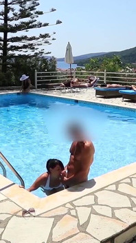 Public! Fucked in the Middle of the Hotel Pool