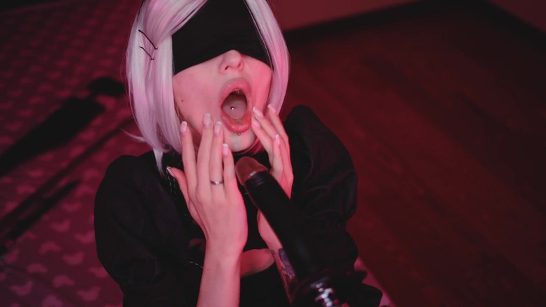 Mysweetalice: 흑인 대물 자지 Nier Automata 코스프레 흑인 대물 자지 펠라 Mysweetalice 일명 Mykinkydope