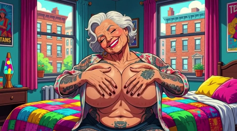 Huge Boobs: Ateşli ai nine evde