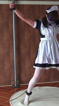 A Restrained Maid Writhing in Pleasure From a Remote-controlled Vibrator
