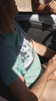 Unknown Teen Masturbates Me in My Car on the Street