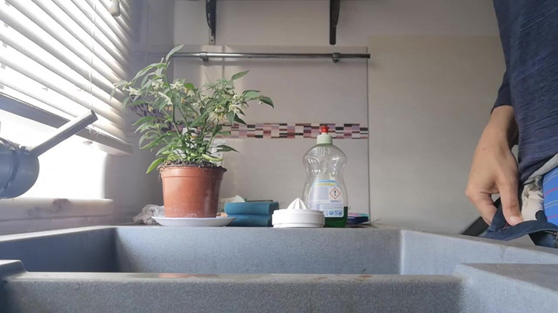 Rafael Torreano: Fregadero de cocina se masturba