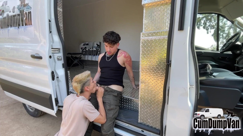 Cum Dump Van: Złapany ssanie wielki kutas blow job połykać spust