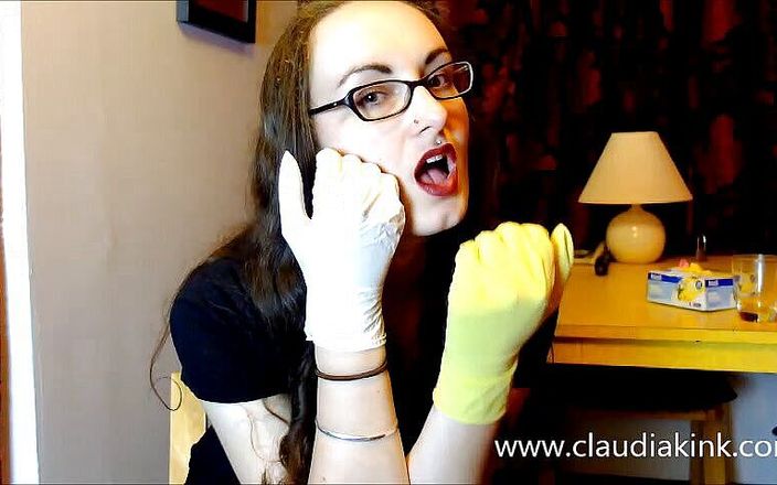 ClaudiaKink: Teasing with my soft gloved hands