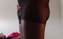 St Porno: I Masturbate And Slap My Ass. Black Tights Women's Lingerie