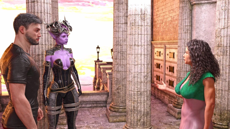 3D Cartoon Porn: Семь Королевств 12 - Атлас открывает новых соседей по бондату: Kali и Naya