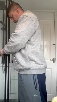 Horny Man Strips and Shaves off Pubic Hair