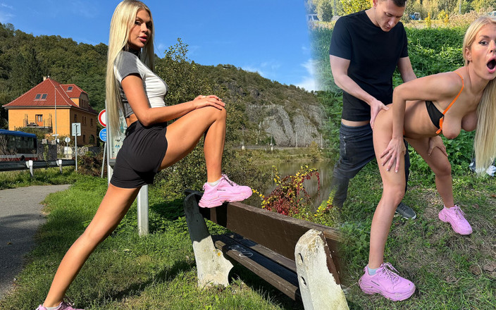 Pickup Club: Leggy Flexible Blonde Zlata Shine Dicked Outdoors by Charlie Dean...
