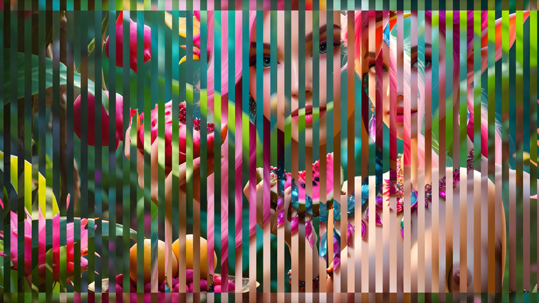 LustRender: Vollbusiges nacktes elfenmädchen mit drachenfrucht