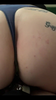 Teasing Rods locked cock with my ass