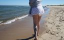 Nicole White: A walk in a diaper along the seashore