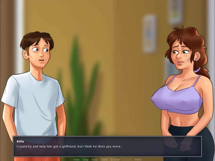 Cartoon Play: Summertime saga part 172 - very hot milf and 2 cocks