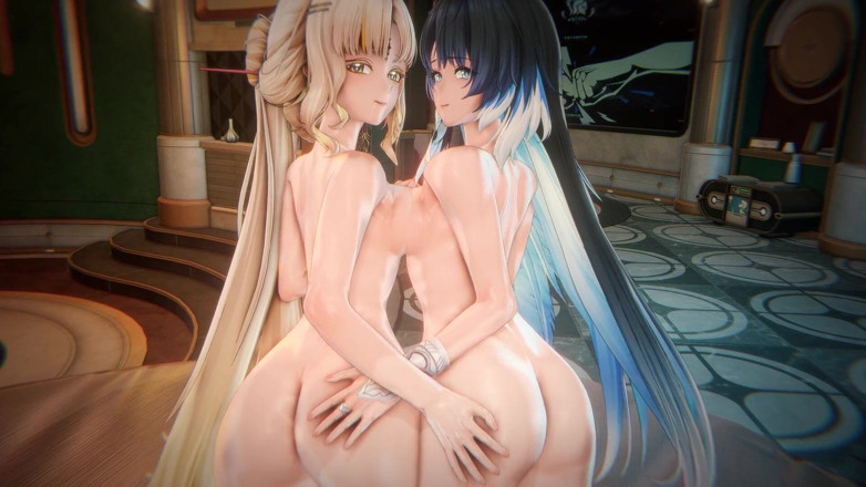 NSFWOtaku: Wuthering waves- yangyang &amp;suisui ffm lagi asik - animasi hentai 3d