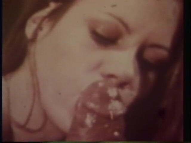 Vintage Usa: Hairy vintage beauty gets her mouth filled with a cum