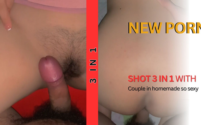 Jongsexfan: Schoot 3 in 1 met een stel in eigengemaakt zo sexy
