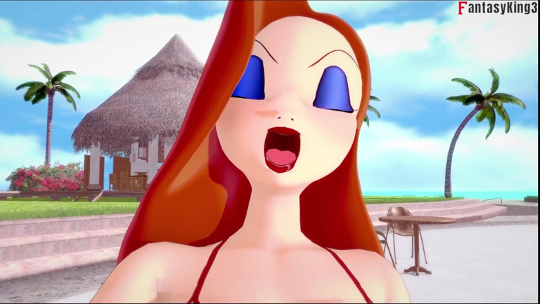 Fantasy king: Jessica Rabbit bikinili bakış açısıyla seks yapıyor