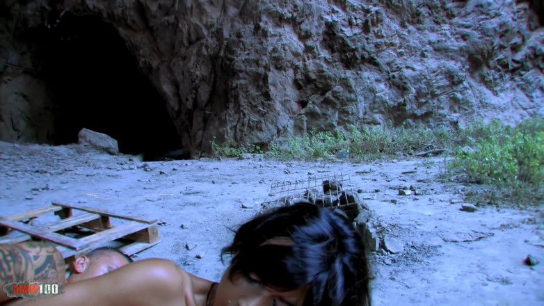 MMM100: Hot skinny brunette ass fucked in the cave