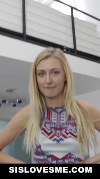 Bored little stepsister Alexa Grace caught masturbating
