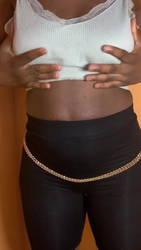 Sexy African Ebony with Chocolate Skin Standing Fuck
