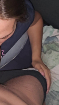 Hot BFF Persuades Slutty Girlfriend to Suck His Cock and Cums in Her Face