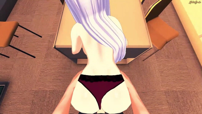 Hentai Smash: Rossweisse é fodida do seu POV antes de ser gozada dentro...