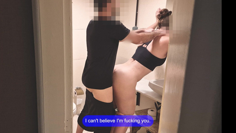 Branquinha De Leite: Gym Bathroom Surprise - She Got Caught with Ass Out &amp; Took...