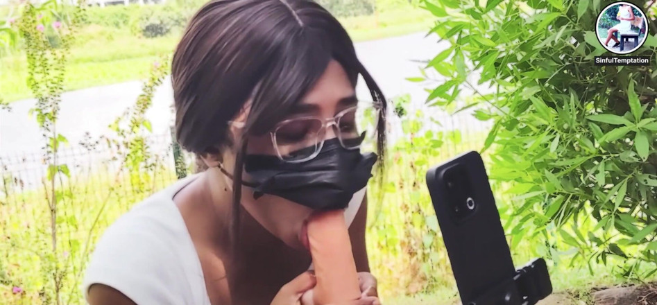 Ziya: Odkryty publiczny park Dildo Blowjob