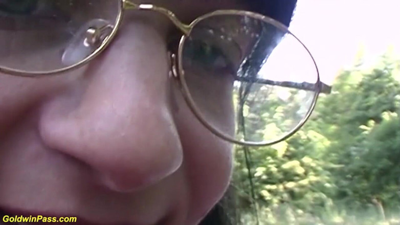 Goldwin pass: Skinny teen picked up for outdoor big cock threesome sex