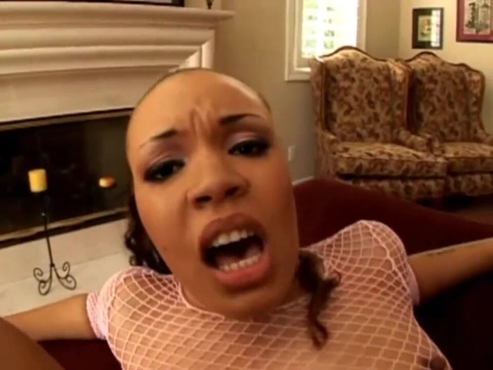 Double Penetration Party: Hard double penetration for a wild ebony slut