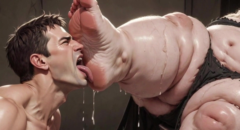 YOUR BEST FANTASY: Gigante ssbbw domina escravo com lambida de pé - adoração de...