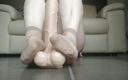 Raven Big Ass: Nylon socks: elegant and sexy on small young feet, you...