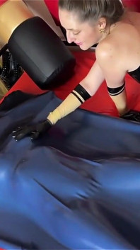 Two Latex Goddesses, Latex Outfits, Sweat, Latex Vacuum Bed