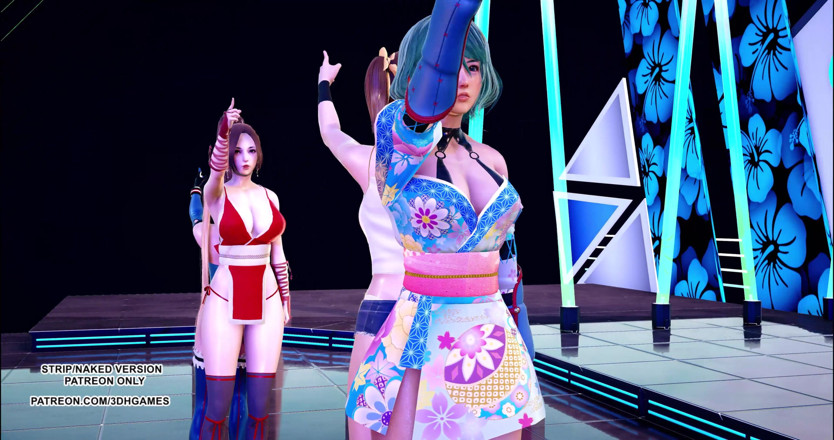 3D-Hentai Games: Lalal hot dance DOA Mai Shiranui Marie Rose Misaki Tamaki