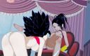 Hentai Smash: Caulifla and Kale take turns eating pussy - Dragon ball super...