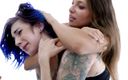 Defeated.xxx: Elizabeth &amp;amp; Talia - Cutie v Wild tattoed girl in wrestling session
