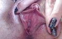 Cute Blonde 666: Wet orgasm, cum play close up! Big clit